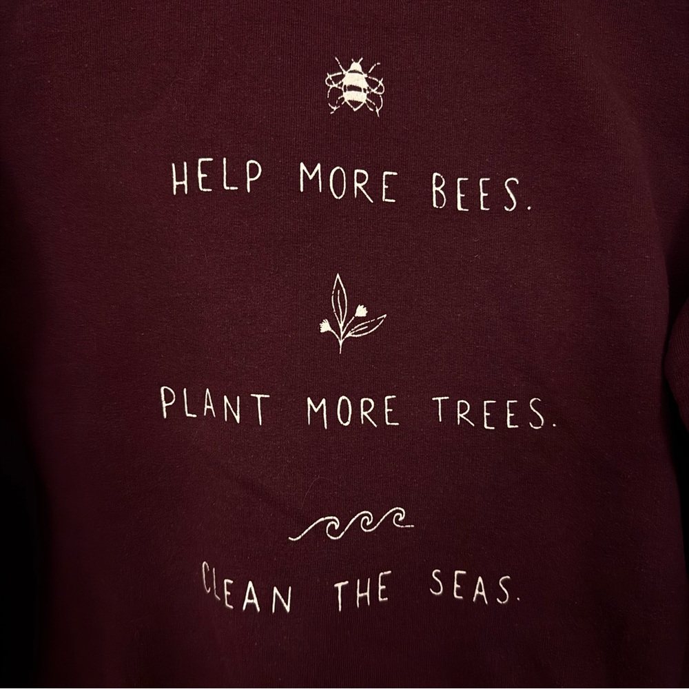 Bees, Trees, Seas Nature Boho Graphic Sweatshirt! Women’s Small